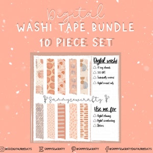 Premium Digital Washi Tape: High-Quality Designs for Creative Crafting