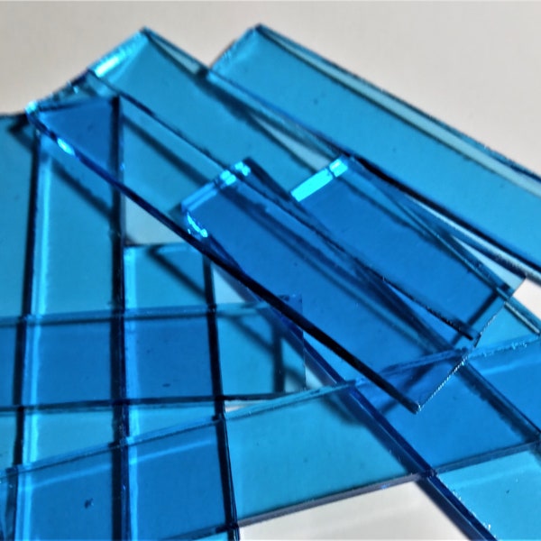 Sky Blue Stained-Glass Border Strips 3"x1/2"x3mm, 20-pieces