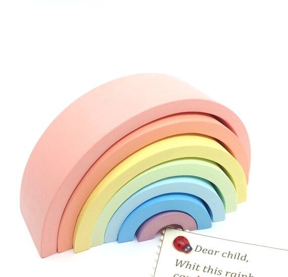 pastel stacking rainbow