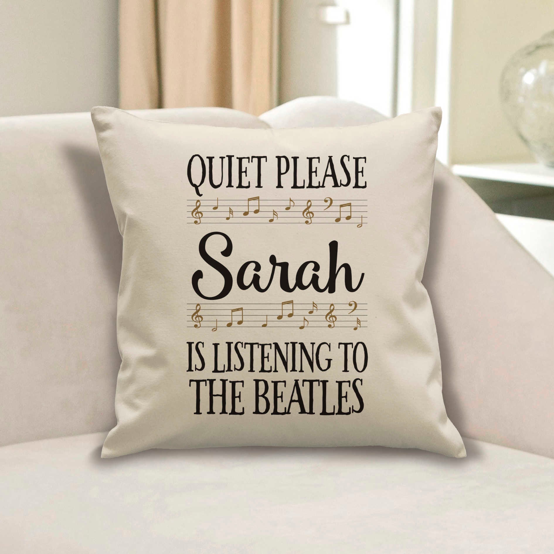 Personalised Beatles Cushion Cover. Beatles gift. The Beatles Etsy