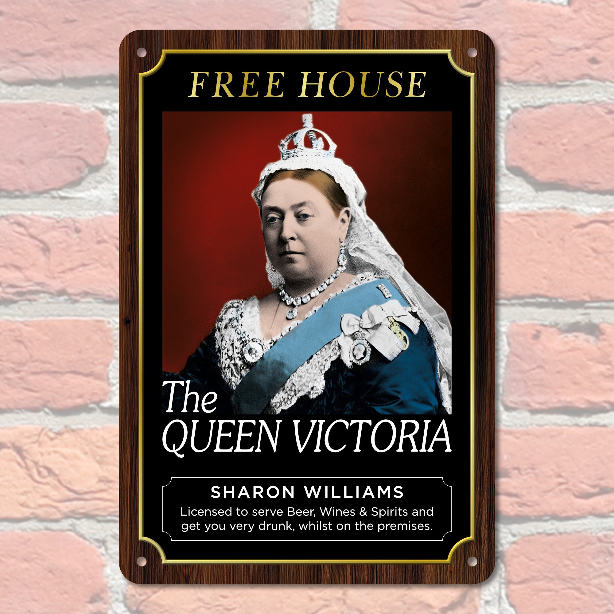 Personalised Pub Sign Personalised Queen Vic Pub Sign Etsy