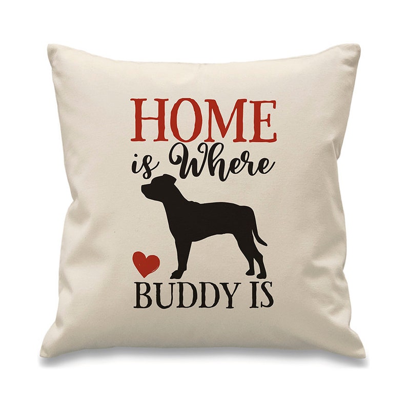 I Love My Staffie Staffordshire Bull Terrier Personalised Cushion Gift ...