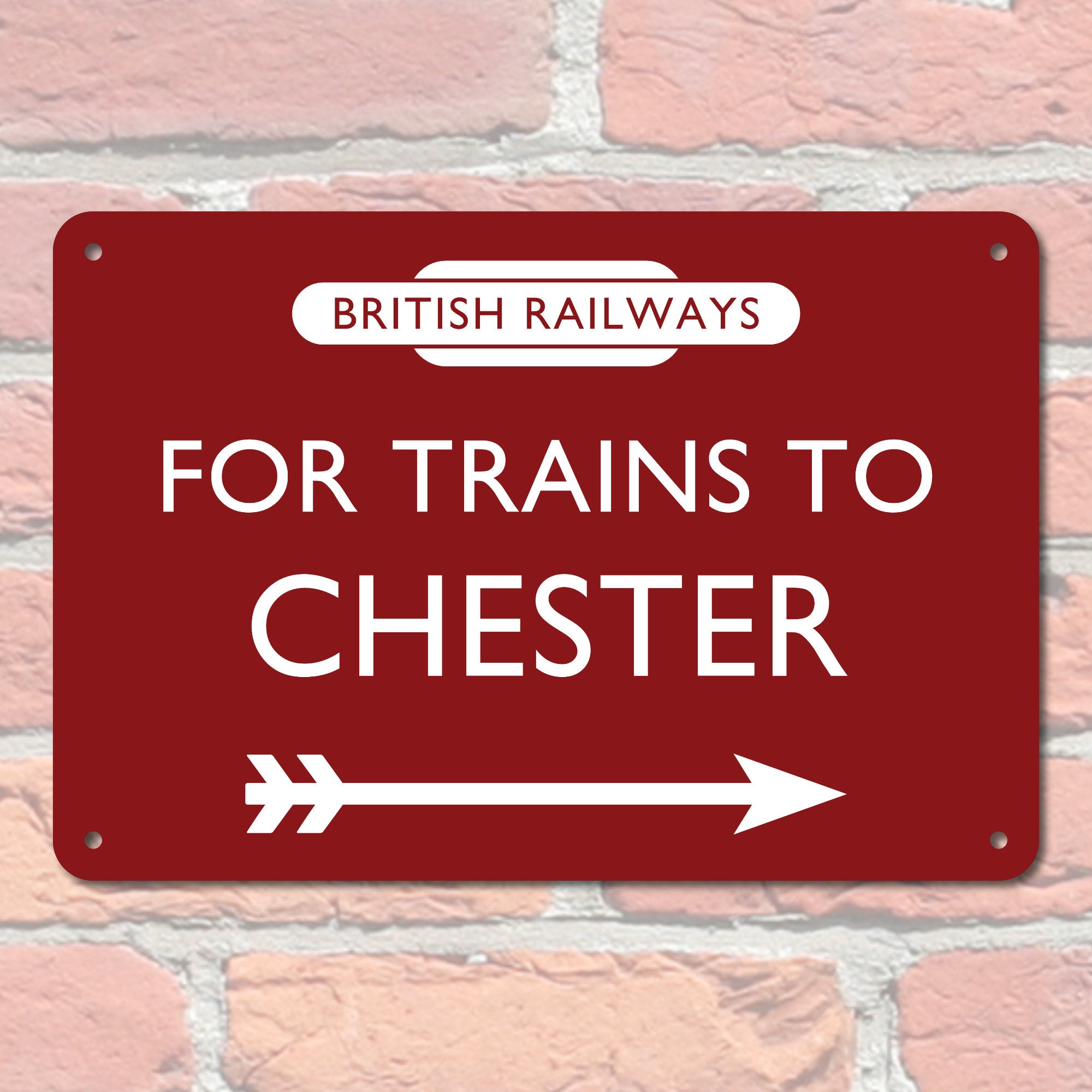 Personalised Vintage Style railway sign Personalised steam Etsy