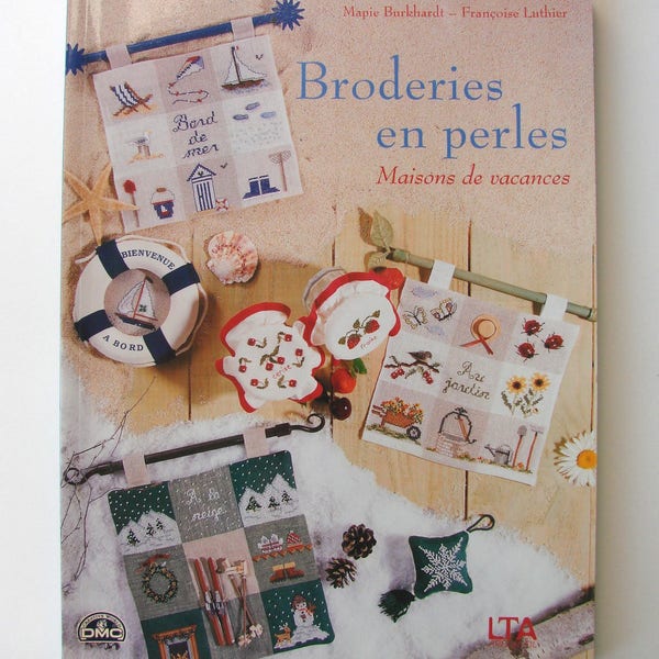 Livre "Broderies en perles" Mapie Burkhardt et Françoise Luthier Editions LTA, créations broderie.