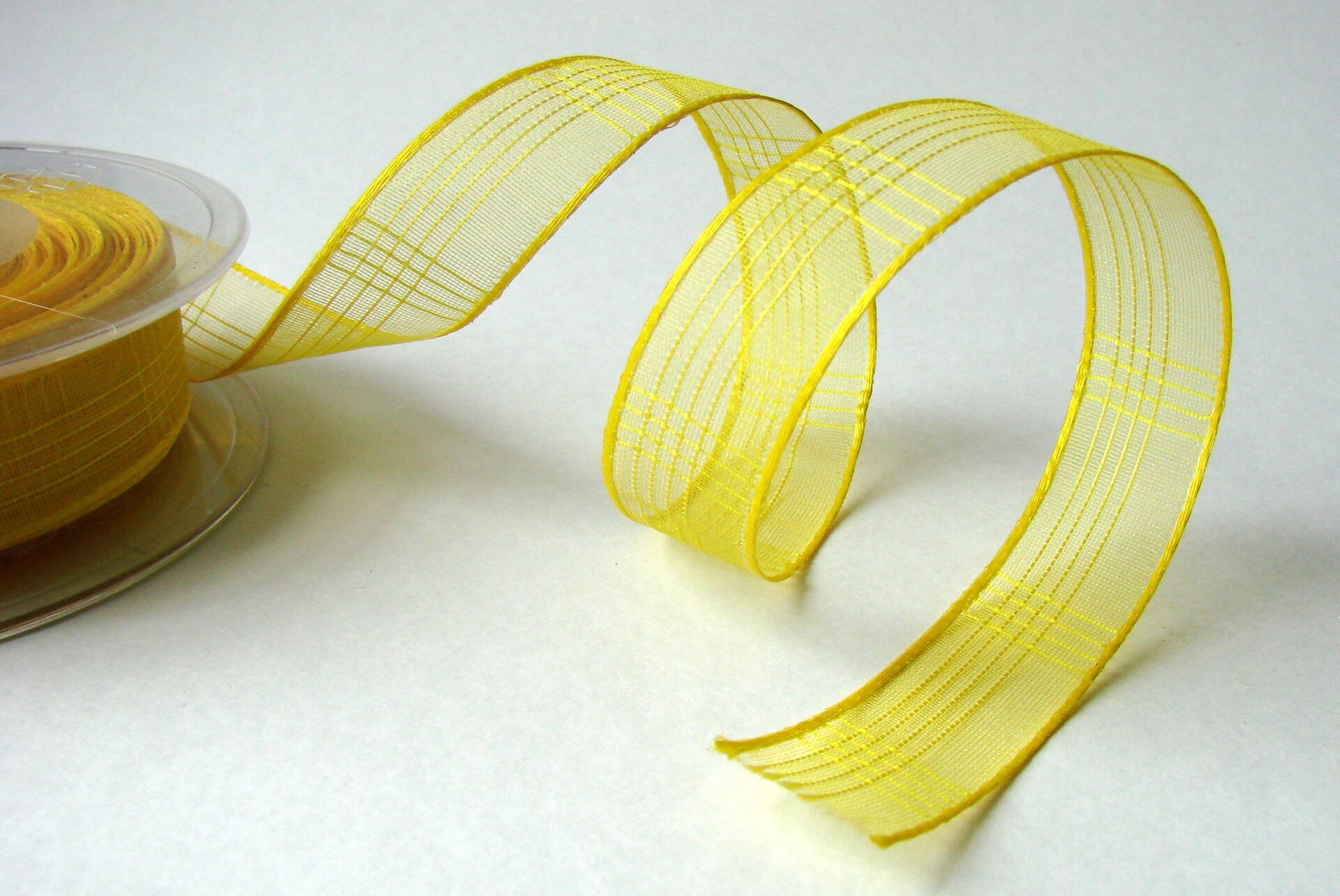 Polyester Ribbon and Silk 20 Mm Yellow Sold by Multiple of 3 Meters Creations Sewing Hats
