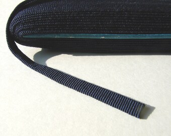 Ribbon coarse grain 7 mm navy blue sold by multiple of 5 meter creations couture hats decoration