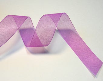 Band Organza 16 mm Fuchsia rosa verkauft von mehreren 5 Meter Nähhüte Dekoration