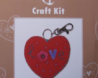 Kit sewing realization keychain heart felt creations sewing