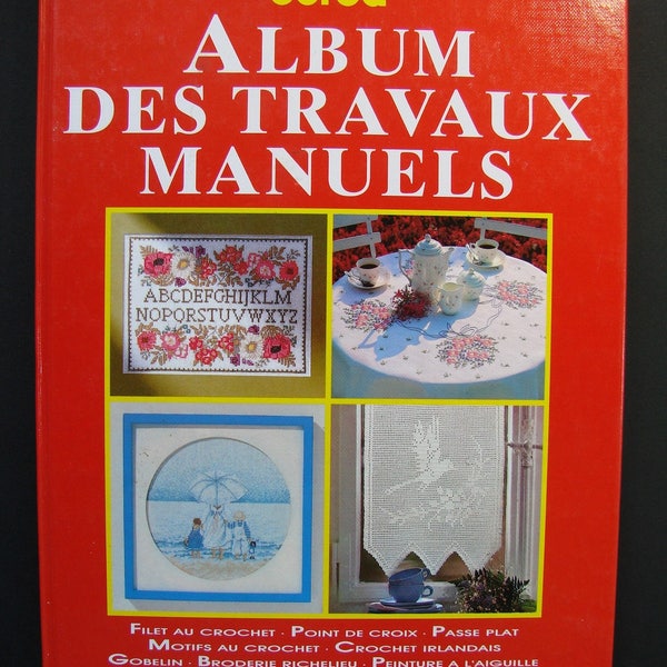 Livre "Album des travaux manuels" Burda, broderie, tricot, couture.