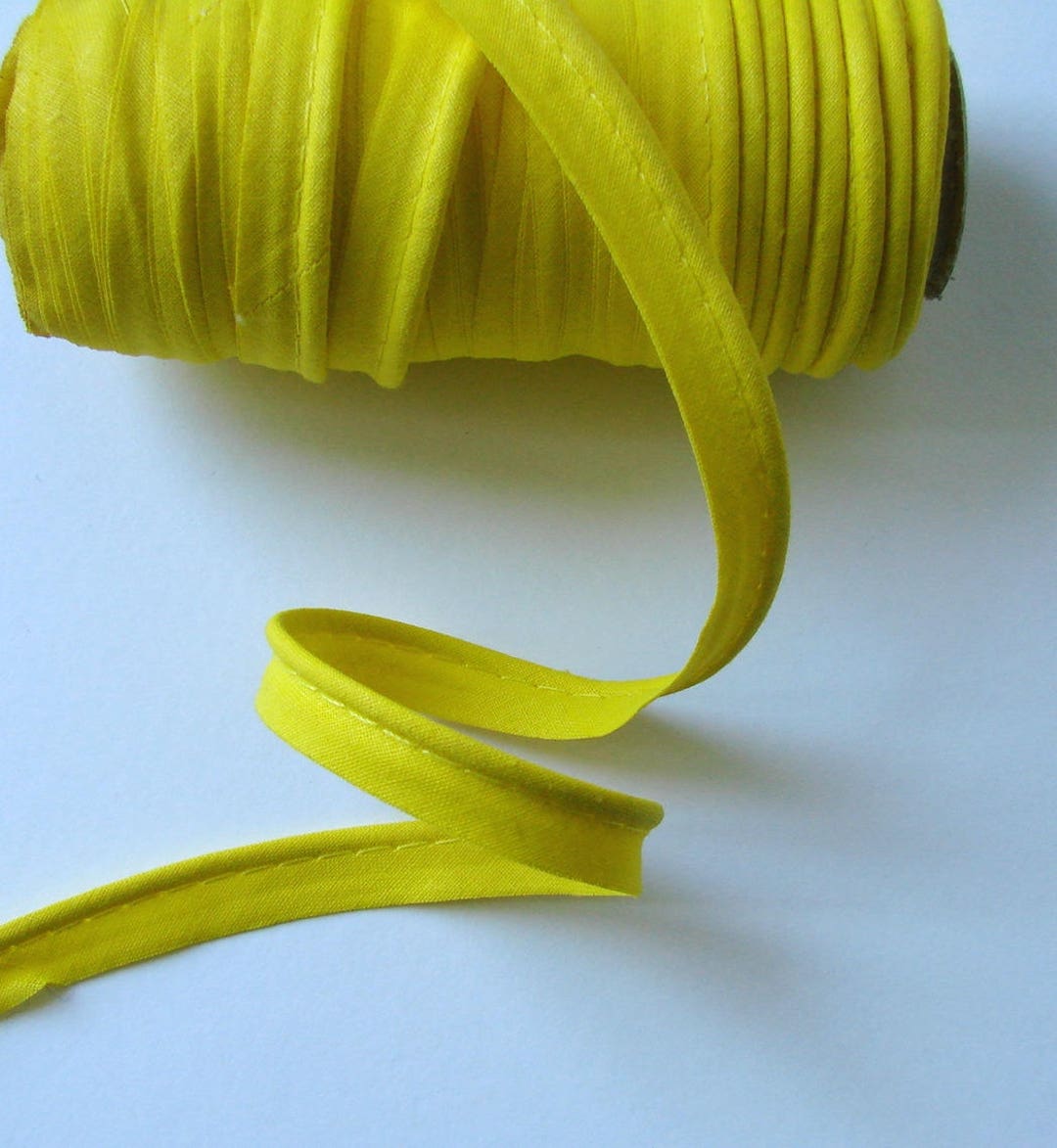 Ribbon Piping 10 Mm Cotton Yellow Sold by Multiple Length of 3 Meters ...