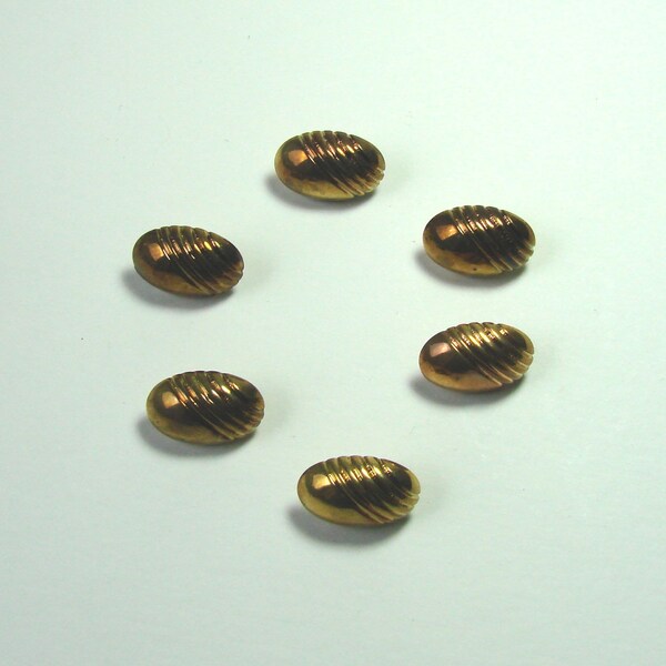 Boutons ovales 18 x 12 mm  à patte couleur bronze synthétique  vendus par lot de 12 créations couture