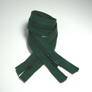34.5 cm unseparable green fir green 4 mm plastic mesh zippers sold per batch of 3 couture creations