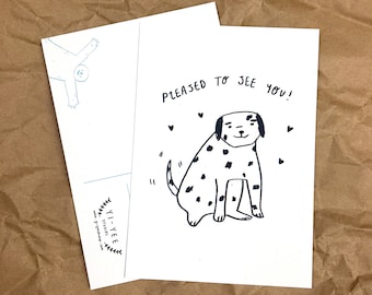 Dalmatian 'Pleased to See You' A6 Postcard