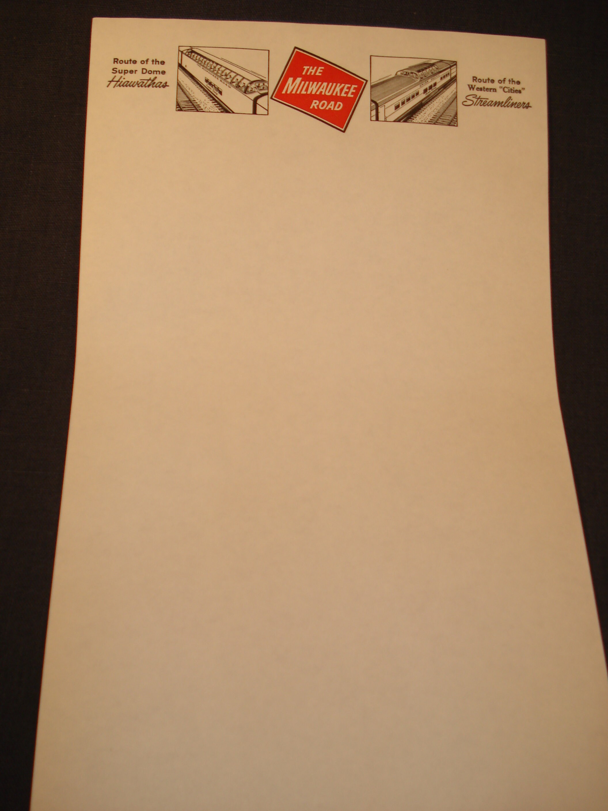 Milwaukee Road Stationary Letterhead Unused 1950s 60s - Etsy