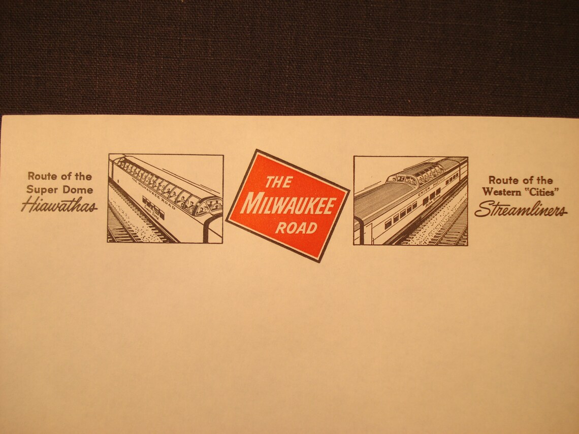 Milwaukee Road Stationary Letterhead Unused 1950s 60s - Etsy