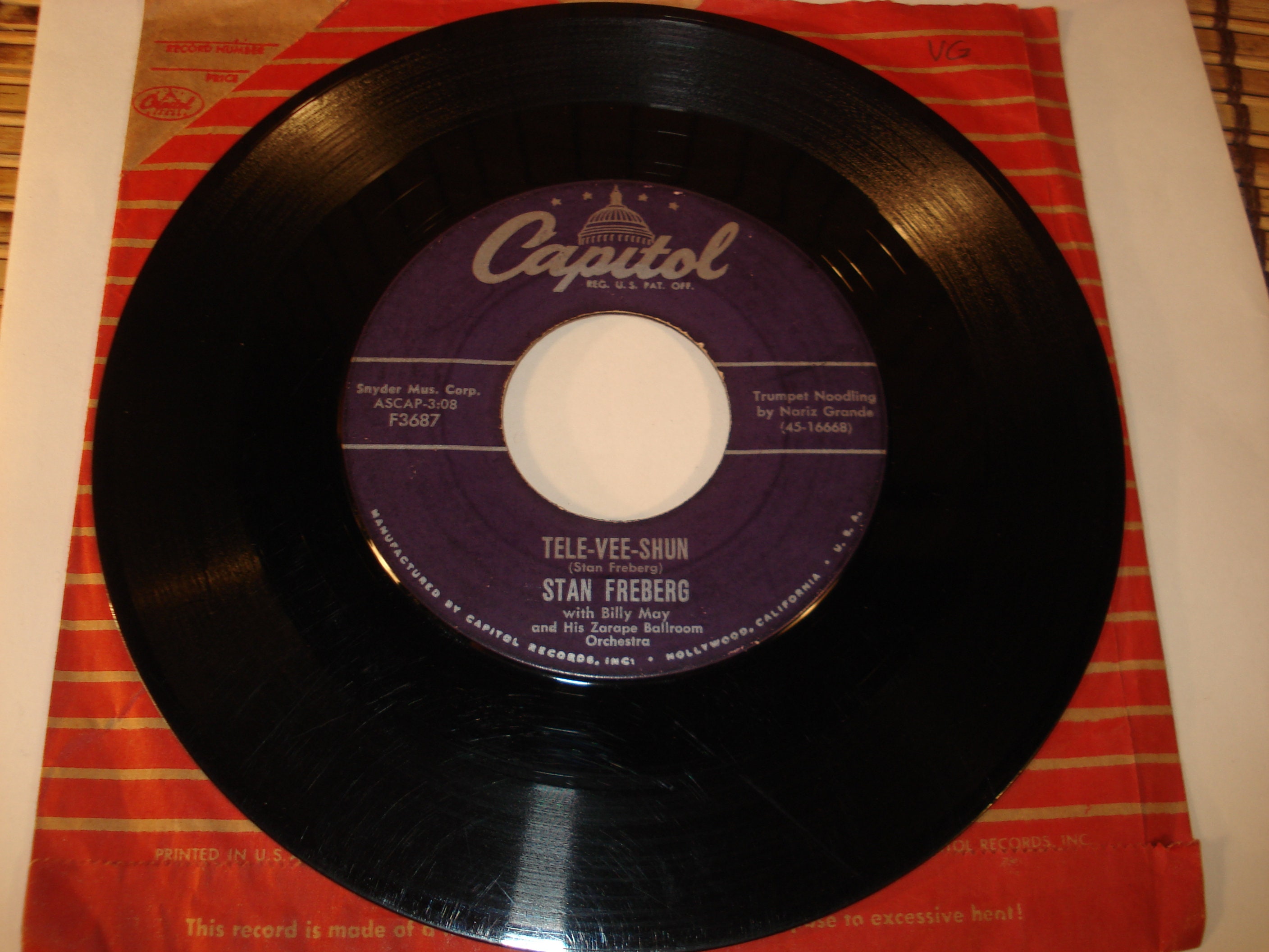 Stan Freberg 45 Record Banana Boat Song dayo 1957 Etsy