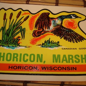 Vintage Travel Windshield Decal - Horicon Marsh - Horicon, Wi. - New In Package