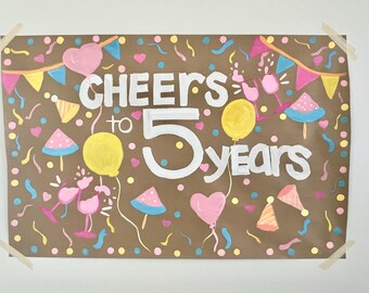 Personalized Brown Paper Banner: Custom Celebration Decor
