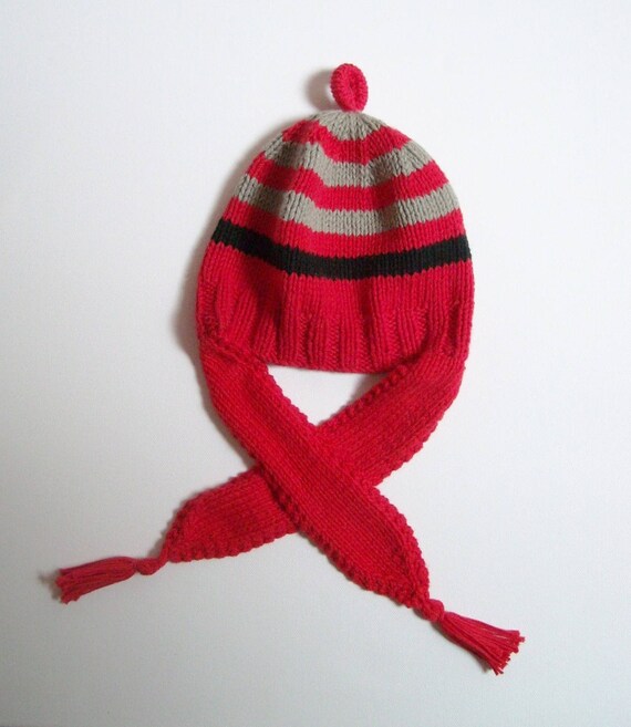 Cagoule Bebe Bonnet Avec Echarpe Bebe 6 Mois 9 Mois En Coton Etsy