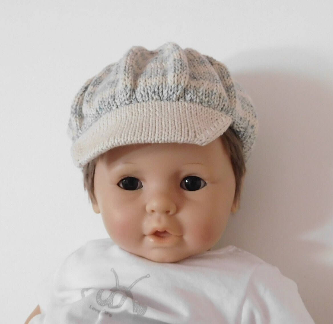 Baby cap 9monthold baby boy cap in organic blue cotton Etsy
