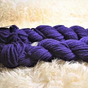 100% Cashmere Yarn - Deep Purple/Eggplant Recycled Chainette Bulky Yarn