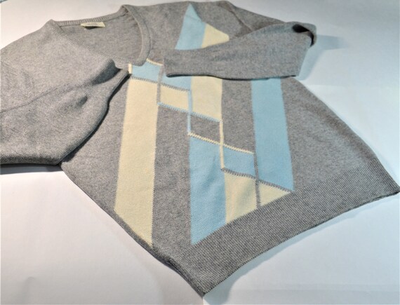 Vintage Handknit Intarsia Gladstone of Hawick Cash