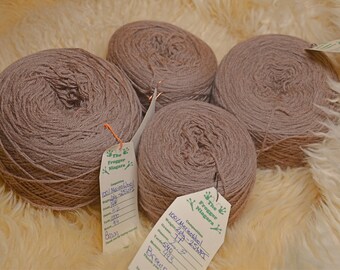 100% Merino Wool - Brown/Tan Heavy Lace Weight Reclaimed Yarn