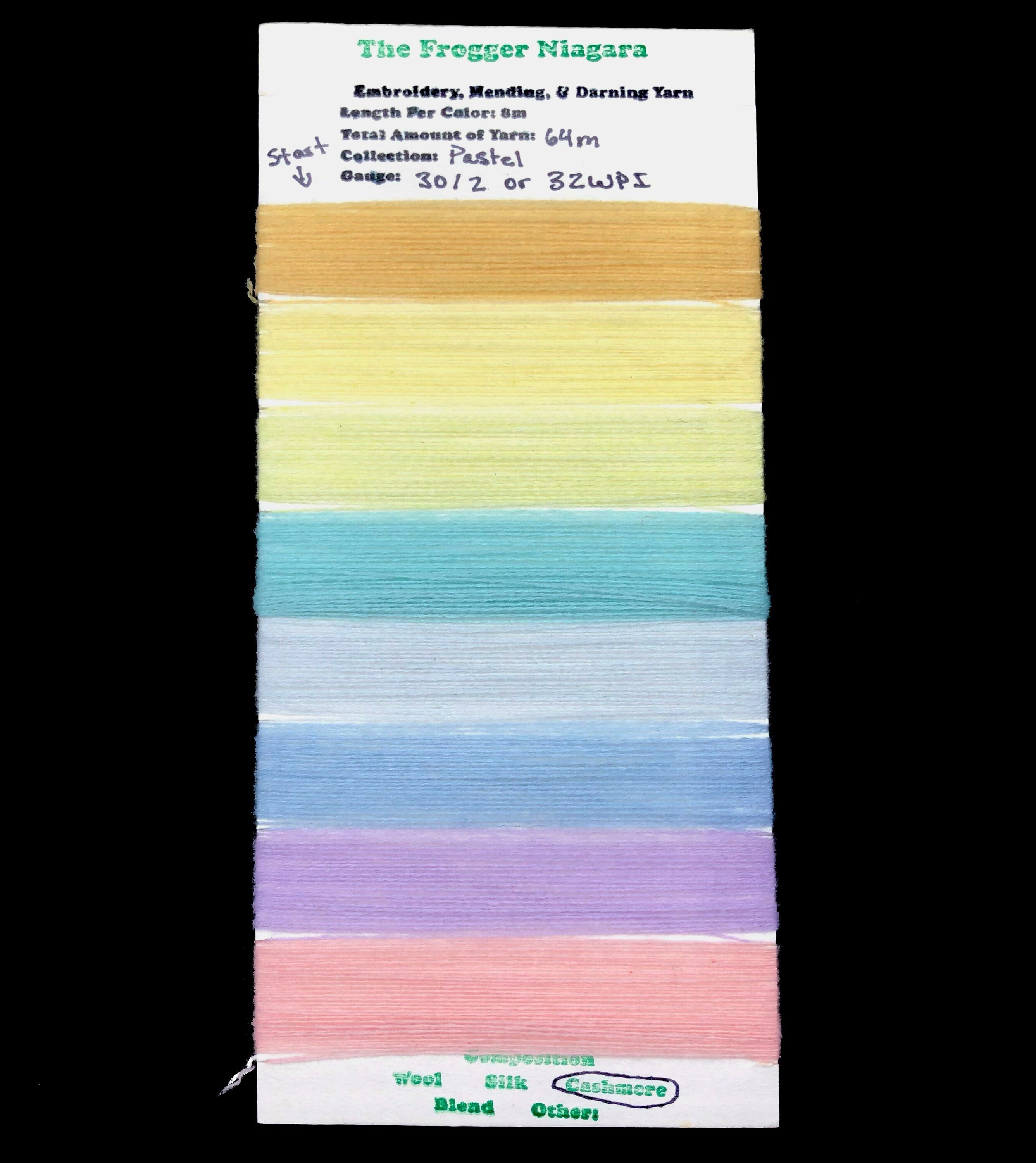 Reclaimed Cashmere Darning Yarn - Single Colour