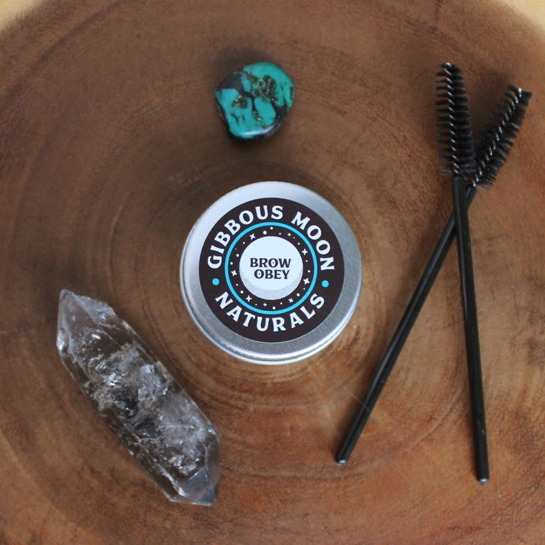 Brow Obey Setting Wax .5oz Fair Trade and All Natural Ingredients with Wood Spoolie image 2