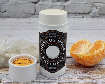 Extra Sensitive Sweet Orange & Vanilla Deodorant All Natural Detoxifying (Baking Soda Free)