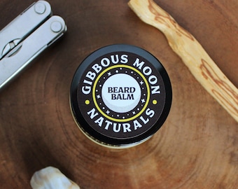 Beard Balm - All Natural - Cascadia Scent .5 oz Matte Glass Jar