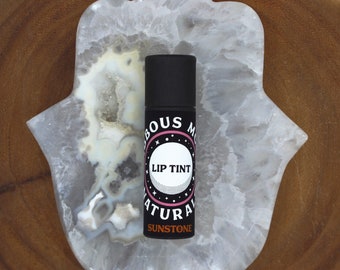 Sunstone Lip Tint - Vegan - All Natural - Warm Coral - Crystal Visions Collection