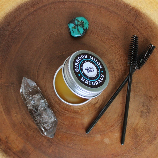 Brow Obey Setting Wax .5oz - Fair Trade and All Natural Ingredients with Wood Spoolie