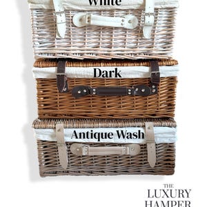 Luxury Wicker Personalised Gift Hamper, Custom Pinic Basket, New Home Gift, Wedding Hamper, Couples Gift