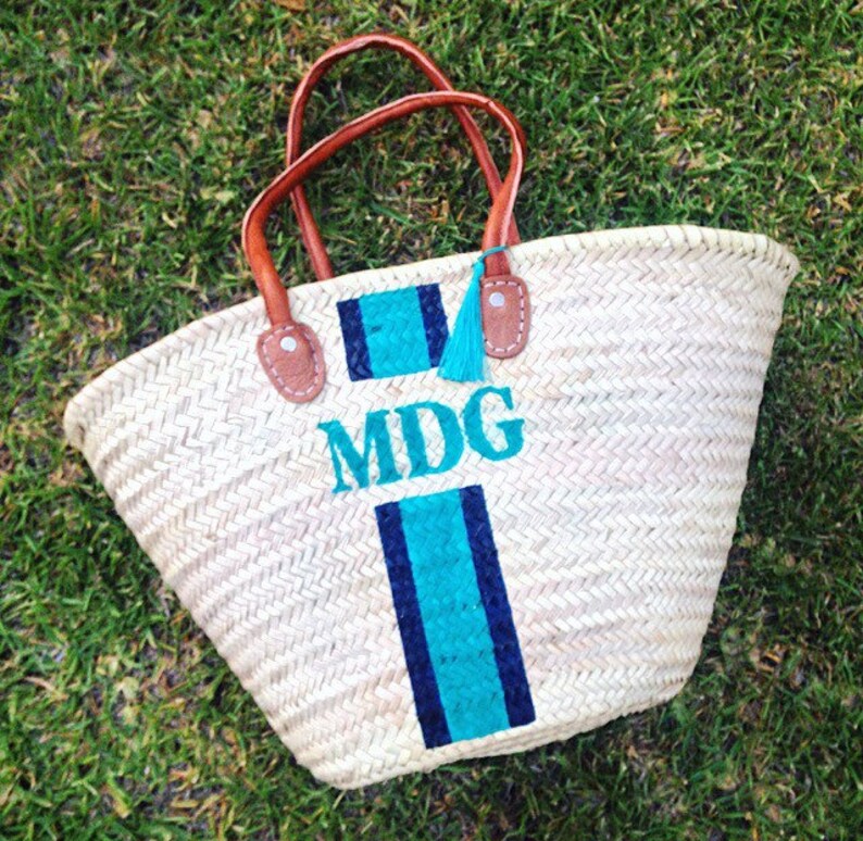 personalised wicker beach bag