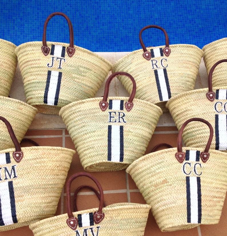 Wholesale 10 X Straw Beach Bags Monogram Personalized | Etsy
