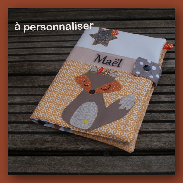 protège carnet de santé personnalisable "petit renard"