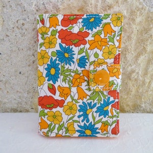 Porta-cartões Liberty Poppy & Daisy - porta-cartões de tecido, carteira pequena - ideia para presente