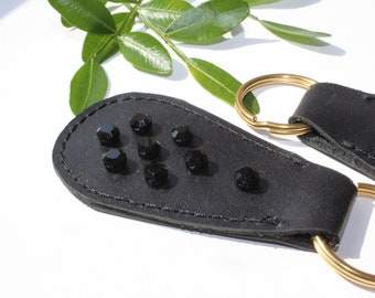 Leather keychain, leather accessories, leather key fob, Leather keychain for women,Leather key holder,Anniversary gift,Handmade gift