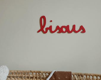 Sweet words, customizable wooden messages, wall decoration, colorful inscription, handwritten message, choose the color