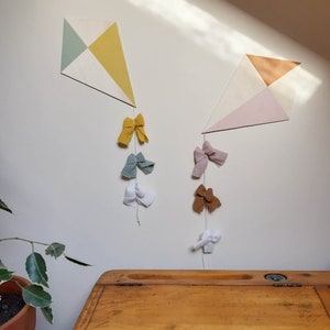 Baby room wall decoration, wooden kite, birth gift