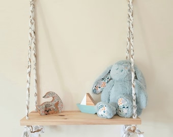 Hanging shelf for children, children's / baby's room decoration, swing shelf, fun and decorative storage, birth gift