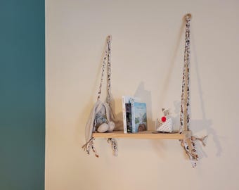 Hanging shelf for children, children's / baby's room decoration, swing shelf, fun and decorative storage, birth gift