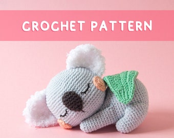 Lemon Yarn Creations | CROCHET PATTERN Kai the Koala | Amigurumi animal, Wildlife, Sleepy, Nursery, Leaf, Diy