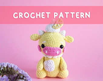 Lemon Yarn Creations | CROCHET PATTERN Mooringue the Cow | Amigurumi animal, Bakery, Lemon meringue tart, Sweet, Diy