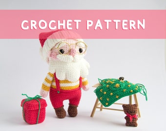 Lemon Yarn Creations | CROCHET PATTERN Santa the Toymaker | Amigurumi doll, Holiday, Christmas, Santa Claus, Gift, Teddybear, Diy
