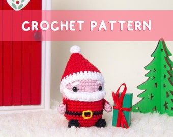 Lemon Yarn Creations | CROCHET PATTERN Mini Santa Claus | Amigurumi doll, Holiday, Christmas, Gift, Stocking stuffer, Ornament, Diy