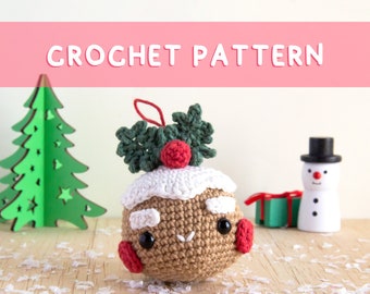 Lemon Yarn Creations | CROCHET PATTERN Gingerbread Bauble | Amigurumi ornament, Holiday, Christmas, Gift, Stocking stuffer, Decoration, Diy