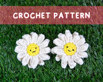Lemon Yarn Creations | CROCHET PATTERN Daisy Bloom | Amigurumi flower, Spring, Flora, Blossom, Brooch, Lapel pin, Accessory, Diy