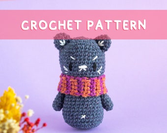 Lemon Yarn Creations | CROCHET PATTERN Halloween Cat | Amigurumi animal, Spooky, Black, Familiar, Pet, Diy